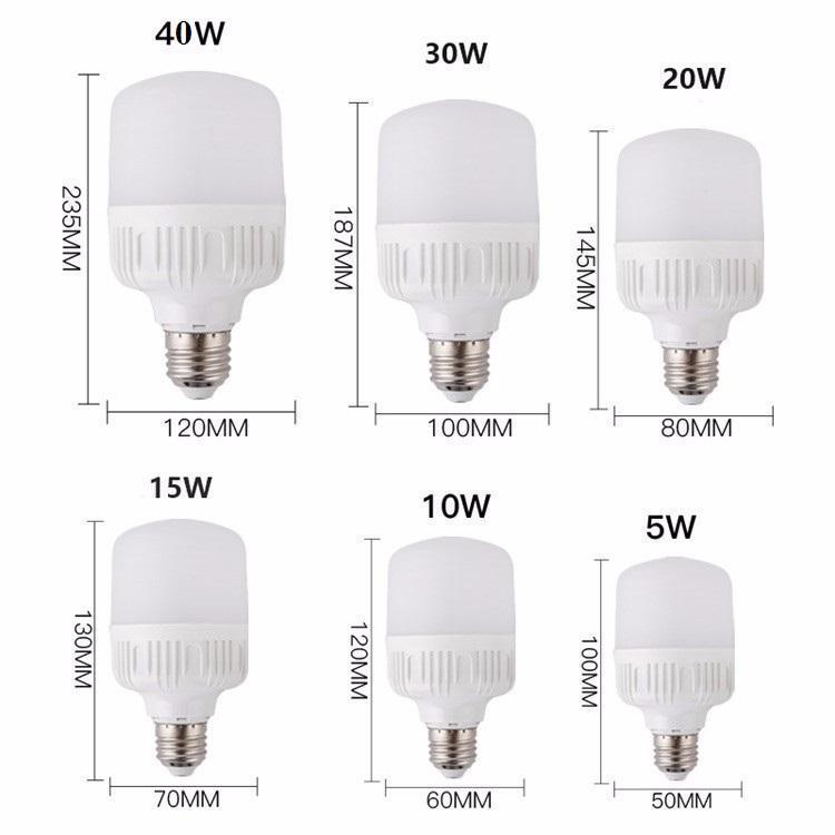 Bóng đèn led búp trụ 15w đuôi xoáy