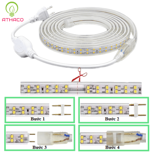 Đèn led dây 2835 2 hàng bóng 120 bóng