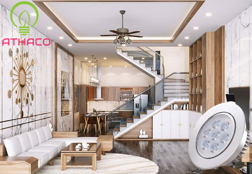 Ứng dụng đèn led Downlight âm trần 7w AThaco