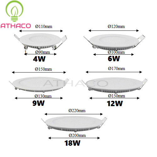 Kích thước đèn led âm trần thạch cao giá rẻ