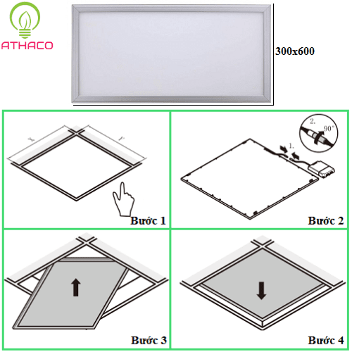 Đèn led panel 300x600 24w cao cấp