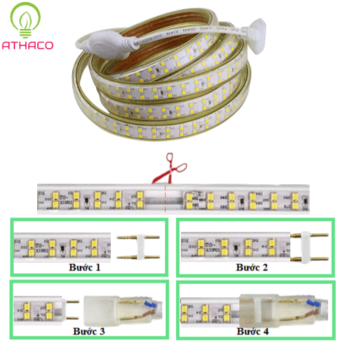 Hướng dẫn đấu nối led dây 2835 hắt trần 