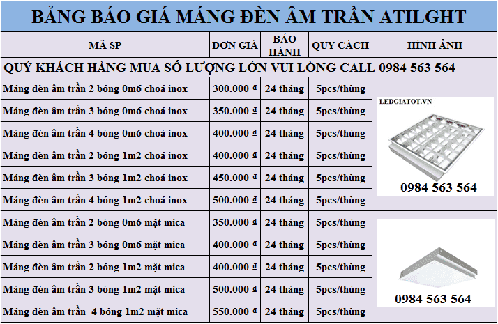 Nơi bán máng đèn âm trần giá tốt tại tp.HCM