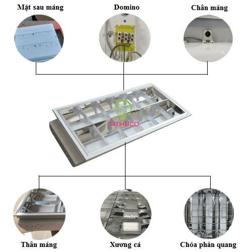 Ưu điểm của máng đèn âm trần 2 bóng 0m6 AThaco