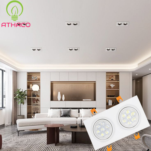 Ứng dụng đèn led downlight đôi 14W AThaco