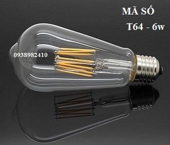 Bóng đèn LED edison T64 - 6w