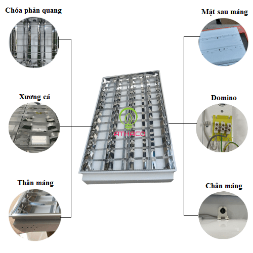 Ưu điểm của máng đèn âm trần 4 bóng 1m2 AThaco 