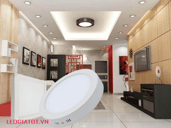 Hướng dẫn bố trí đèn led ốp trần phòng khách đúng cách