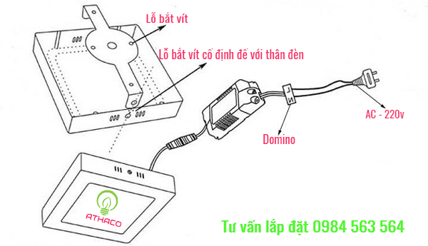 Hướng dẫn cách lắp đặt đèn led ốp trần nổi đơn giản