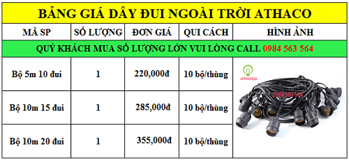 Mua dây đui đèn ngoài trời giá tốt tại TpHCM