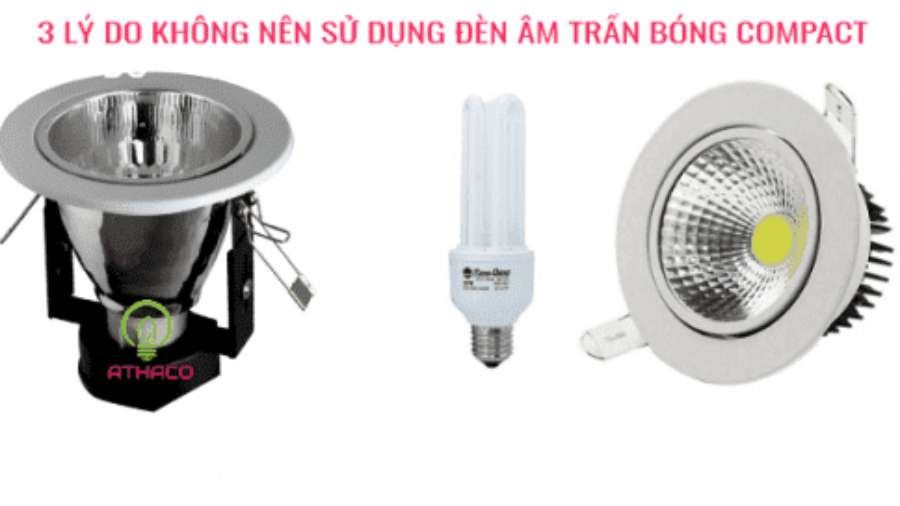 3 Lý do không nên sử dụng đèn âm trần bóng compact