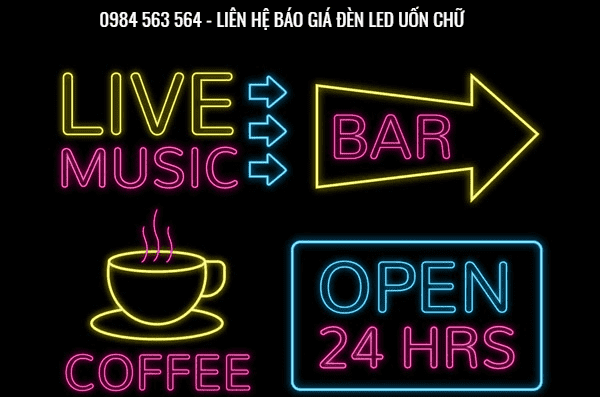 Ưu điểm nổi bật đèn ống Flex Neon Sign 12V uốn chữ Thi công biển bảng hiệu đèn Neon Sign tại Hóc Môn giá rẻ