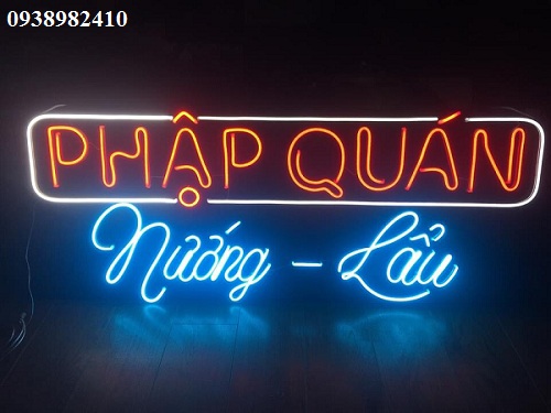 Uốn chữ Neon Sign trên tấm mica theo yêu cầu