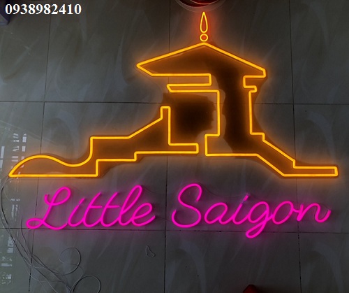 Uốn chữ Neon Sign trên tấm mica theo yêu cầu