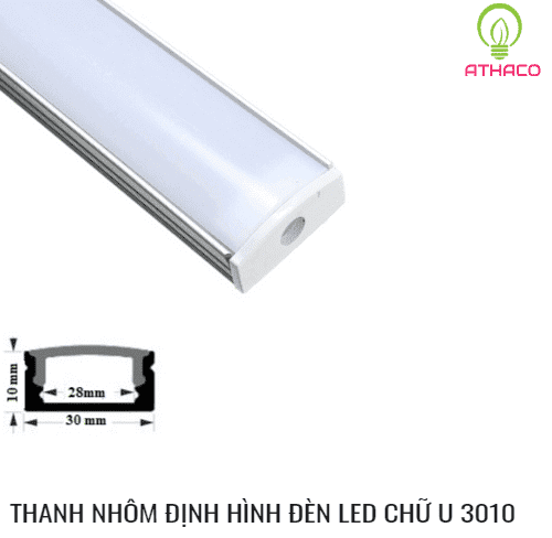 Thanh nhôm định hình đèn led U 3010