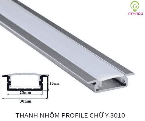 Thanh nhôm Profile LED chữ Y3010 