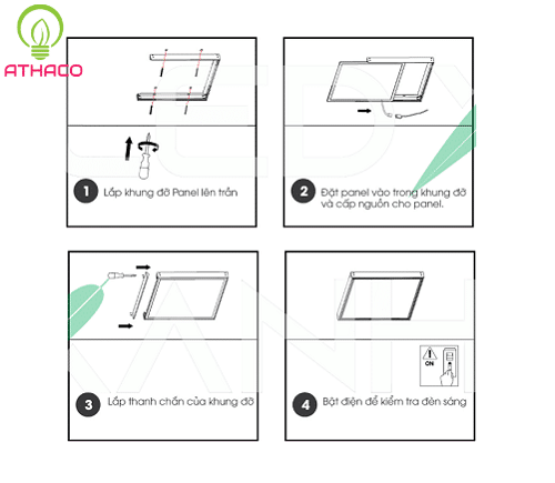 TOP 3 cách lắp đặt đèn led panel 600x600 đơn giản nhất