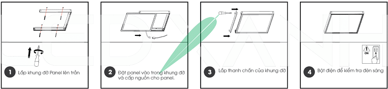 Mách bạn cách lắp đặt đèn led panel tấm cho mọi loại trần