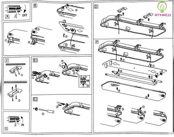 Cách lắp đặt máng đèn chống thấm đơn giản nhờ 7 bước