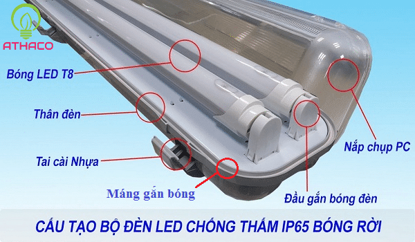 Đèn chống thấm là gì? Cấu tạo và ứng dụng của đèn chống thấm