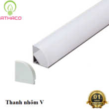 Thanh nhôm lắp đèn LED chữ V gắn góc