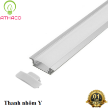 Thanh nhôm Profile LED chữ Y gắn âm