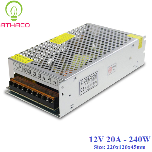 Kích thước nguồn LED dây 12V các loại