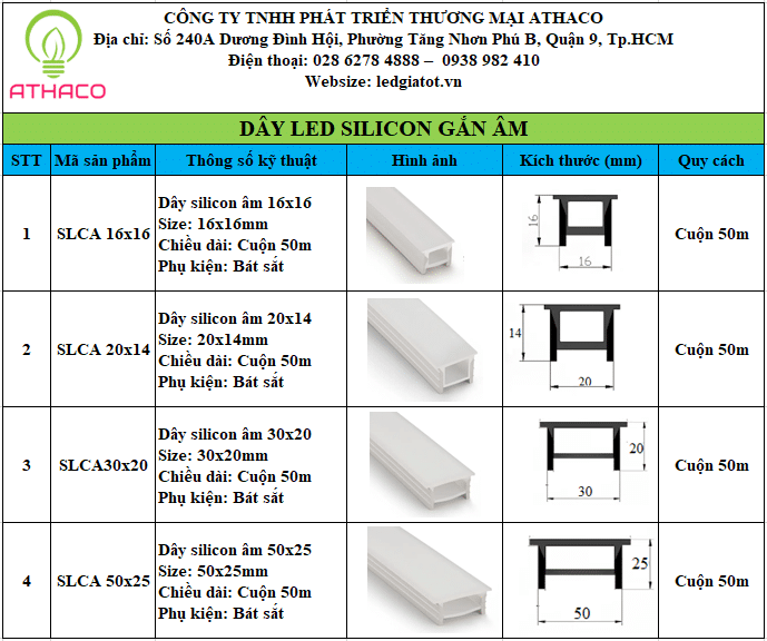 Đèn led Silicon dẻo uốn cong định hình