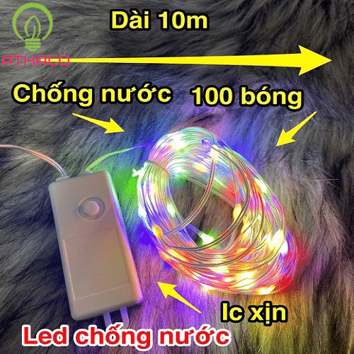 Dây đèn chớp led hạt gạo 10m siêu đẹp