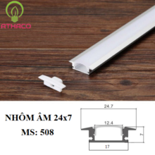 Đèn LED thanh nhôm Profile âm 508