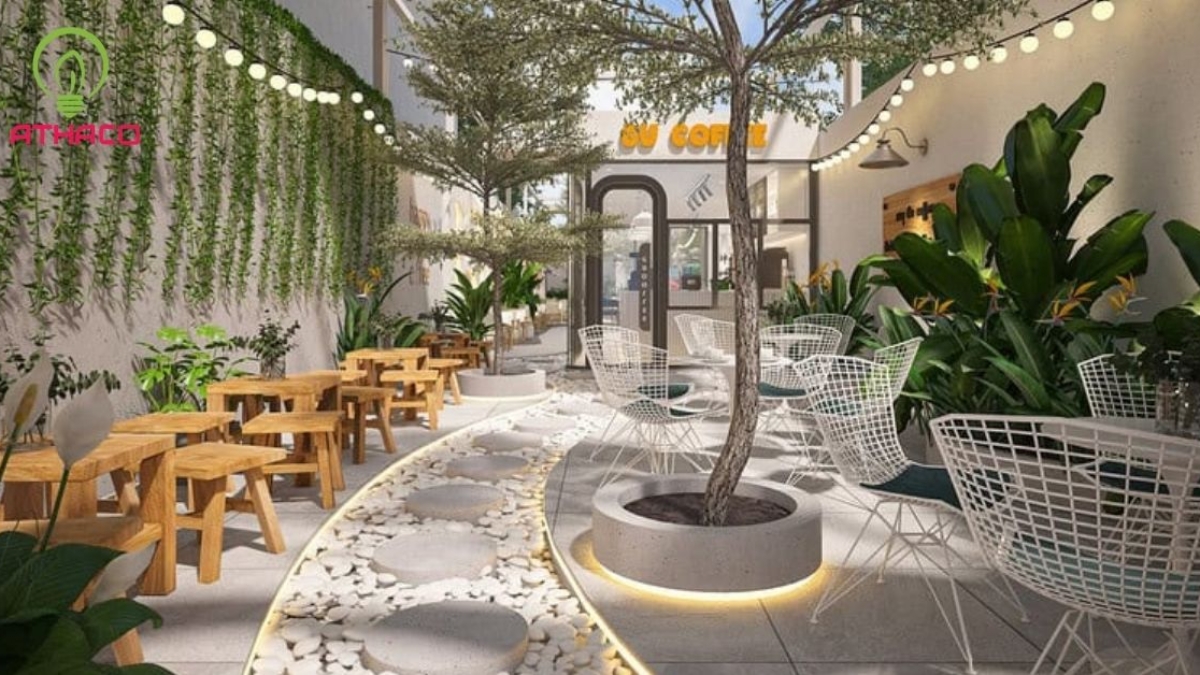 Đèn Trang Trí Quán Cà Phê Ngoài Trời