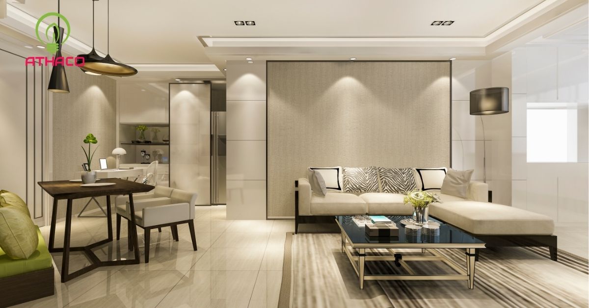 Phòng khách – Cân bằng giữa ánh sáng và thẩm mỹ