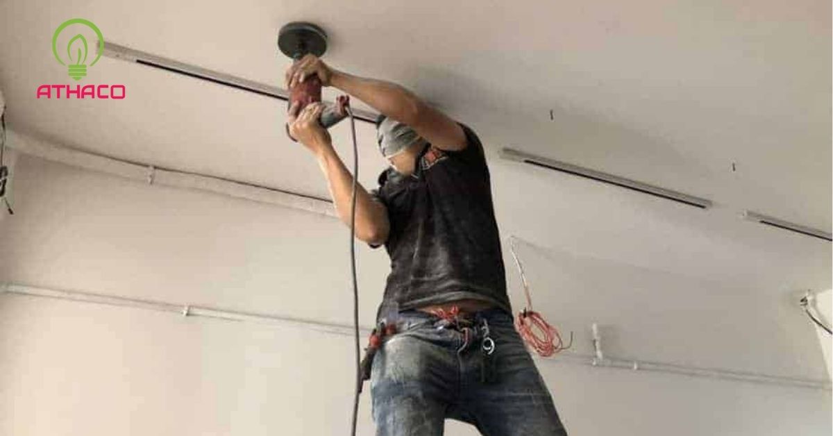 Quy trình lắp đặt trần thạch cao dây điện