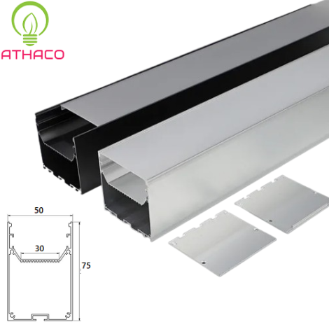 Thanh nhôm đèn thả 5075 LED Profile