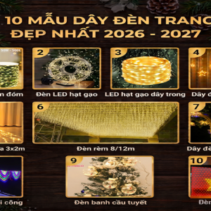 TOP 10 Dây Đèn Trang Trí Noel Đẹp, Giá Rẻ Đươc Mua Nhiều Nhất 2026-2027