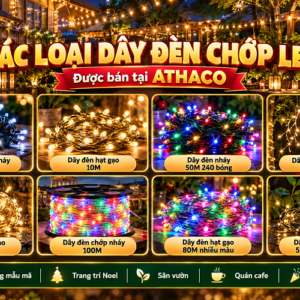 Dây Đèn Chớp LED Trang Trí Noel, Sân Vườn, Lễ Tết Giá Tốt