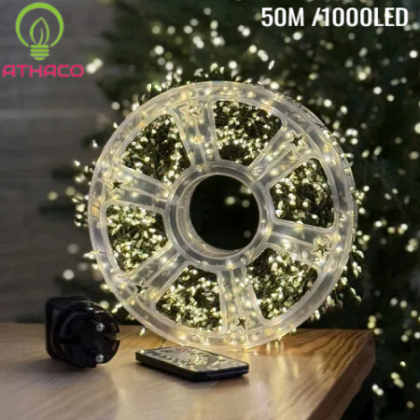 Dây đèn LED hạt gạo 50m rễ cây bóng đom đóm