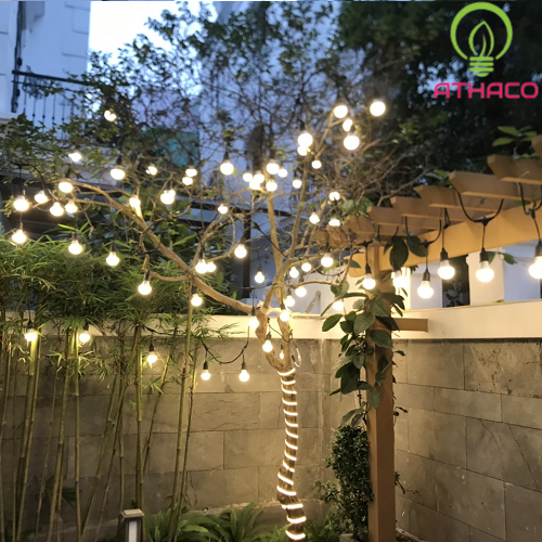 Ứng dụng của dây đui đèn chống nước 10m 20 đui ngoài trời