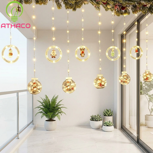 Ứng dụng của đèn LED rèm banh cầu tuyết trang trí