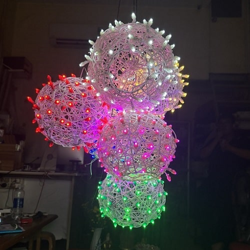 Điểm nổi bật của mẫu đèn cầu mây LED D300