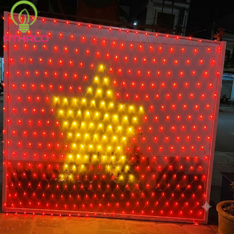 Đèn LED lá cờ tổ quốc Việt Nam trang trí