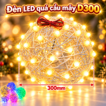Đèn Cầu Mây LED D300 Trang Trí 12V Siêu Bền