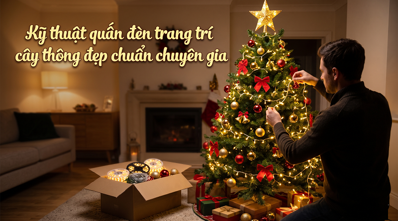 Bí Quyết Chọn Đèn Trang Trí Cây Thông Noel Đẹp Lung Linh, An Toàn Cho Mọi Không Gian